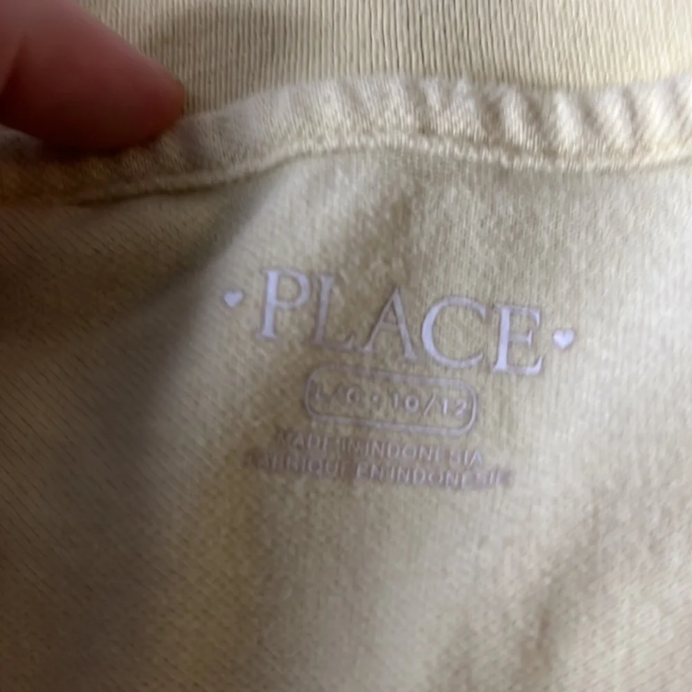Children’s Place Youth Large Pale Yellow Short Sleeve Collared Polo Shirt